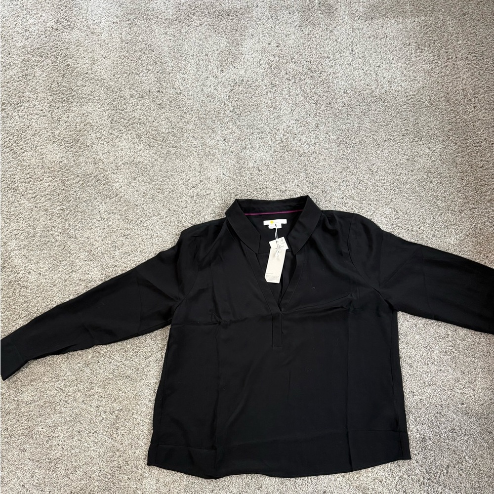 Boden Classic Long Sleeve Silk  Blouse